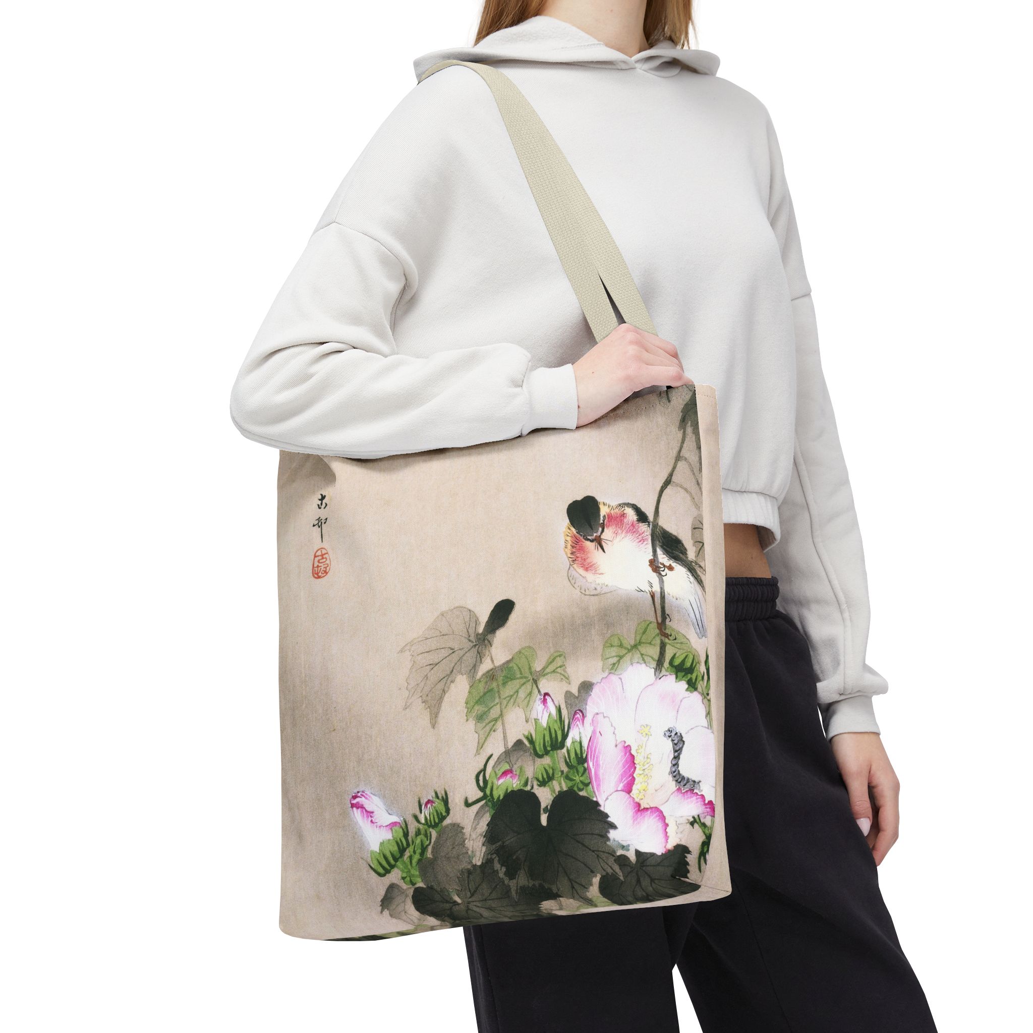 Ohara Koson Bird, Flower & Caterpillar Tote Bag - Image 2