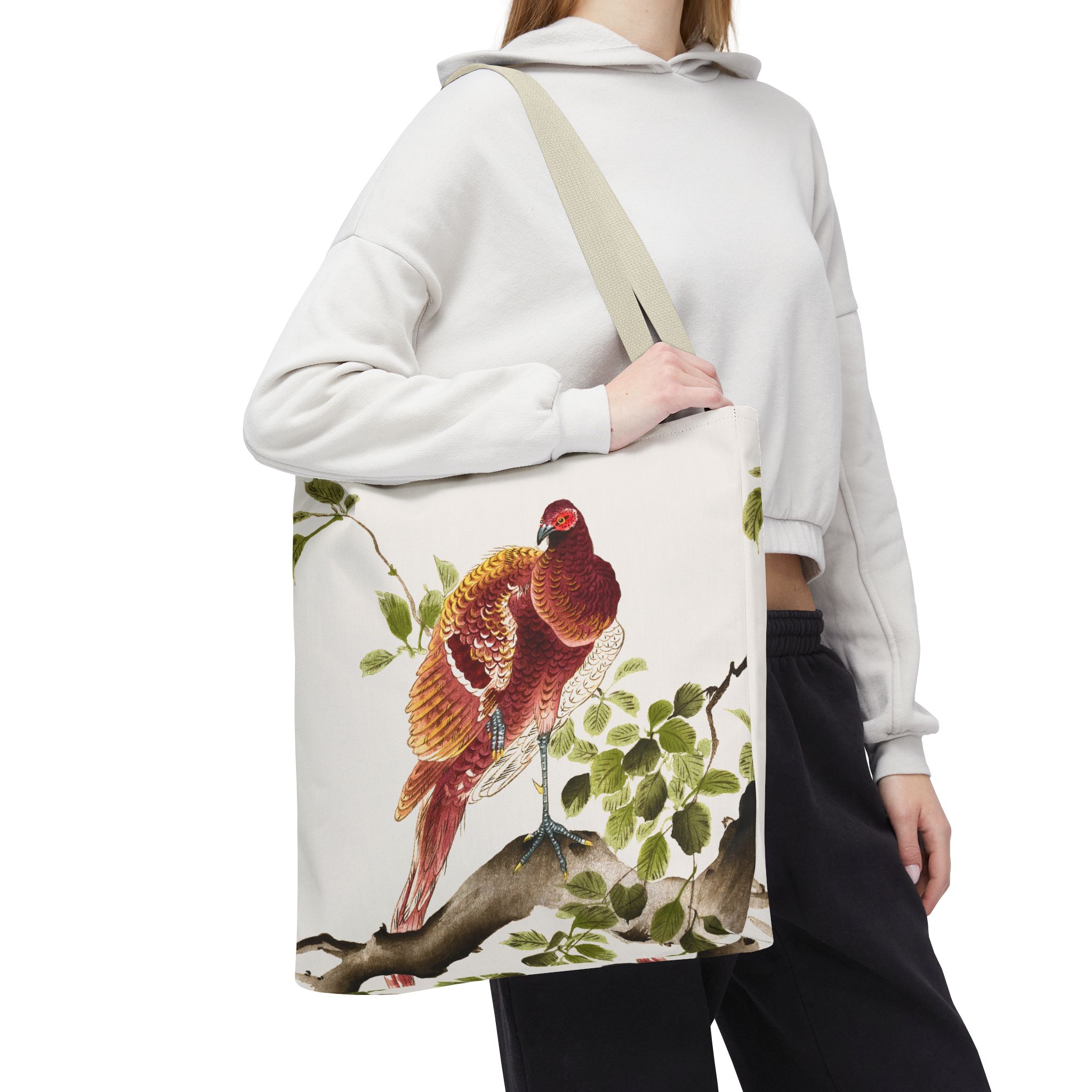 Ohara Koson Copper Pheasant On Branch Tote Bag - Image 2