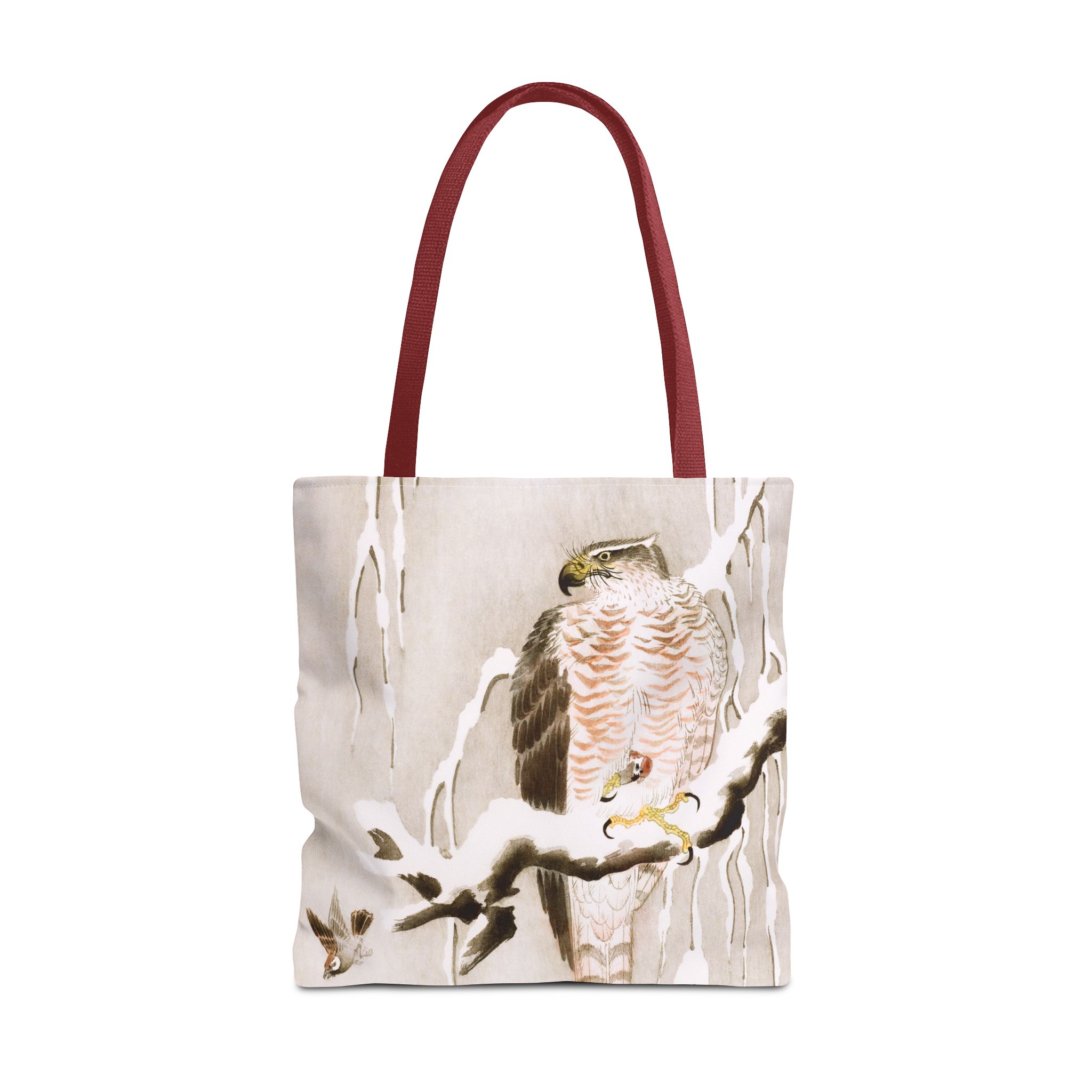 Ohara Koson Hawk On Snowy Branch Tote Bag - Image 4