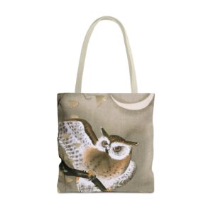 Ohara Koson Owl On Branch Under New Moon Tote Bag