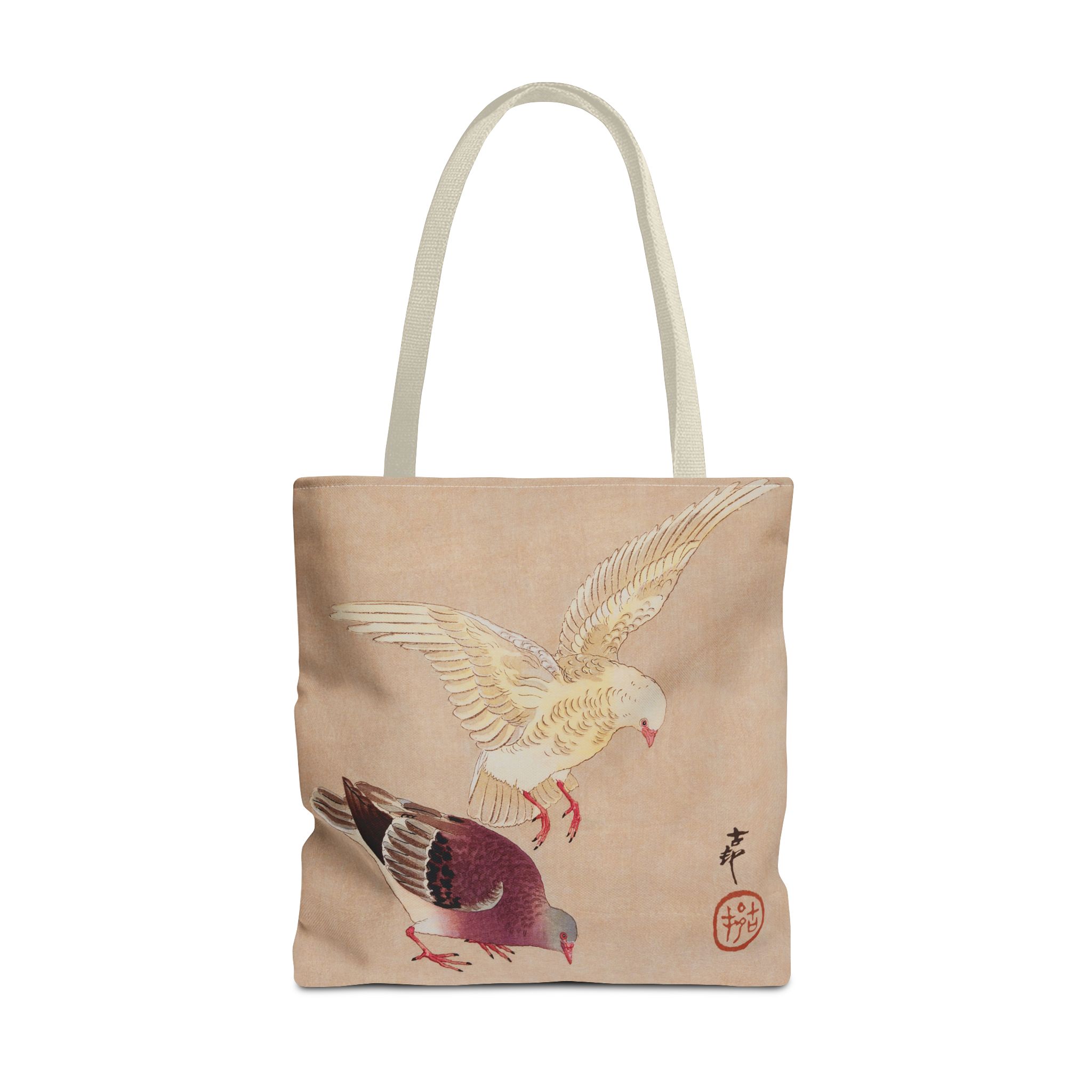Ohara Koson Two Pigeons Tote Bag 1 Ohara Koson Two Pigeons Tote Bag