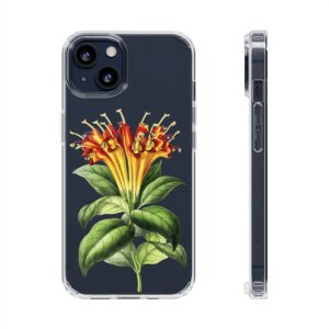 Orange Lipstick Plant Clear iPhone Case