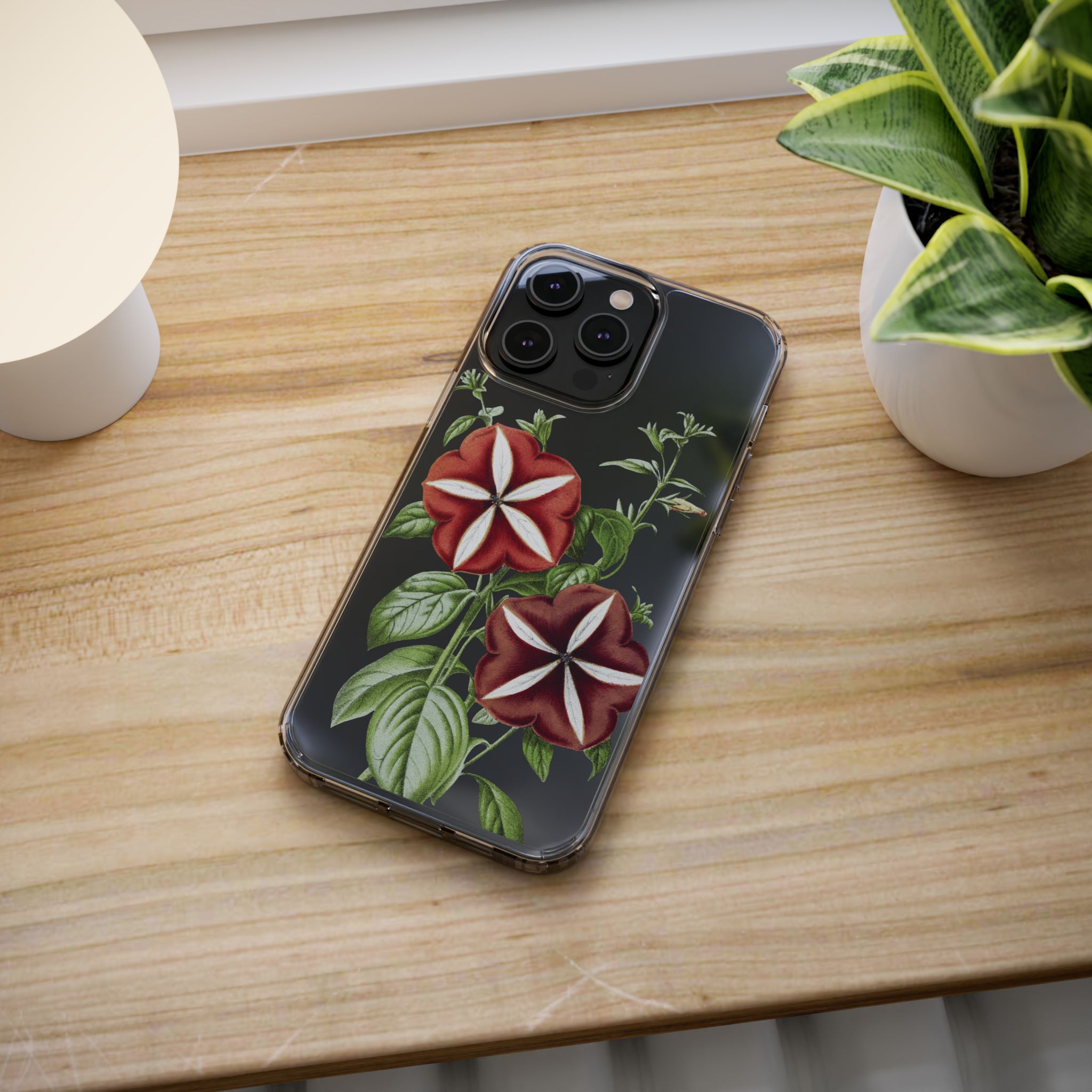 Petunia flowers Clear iPhone Case 3 Petunia flowers Clear iPhone Case - Image 3