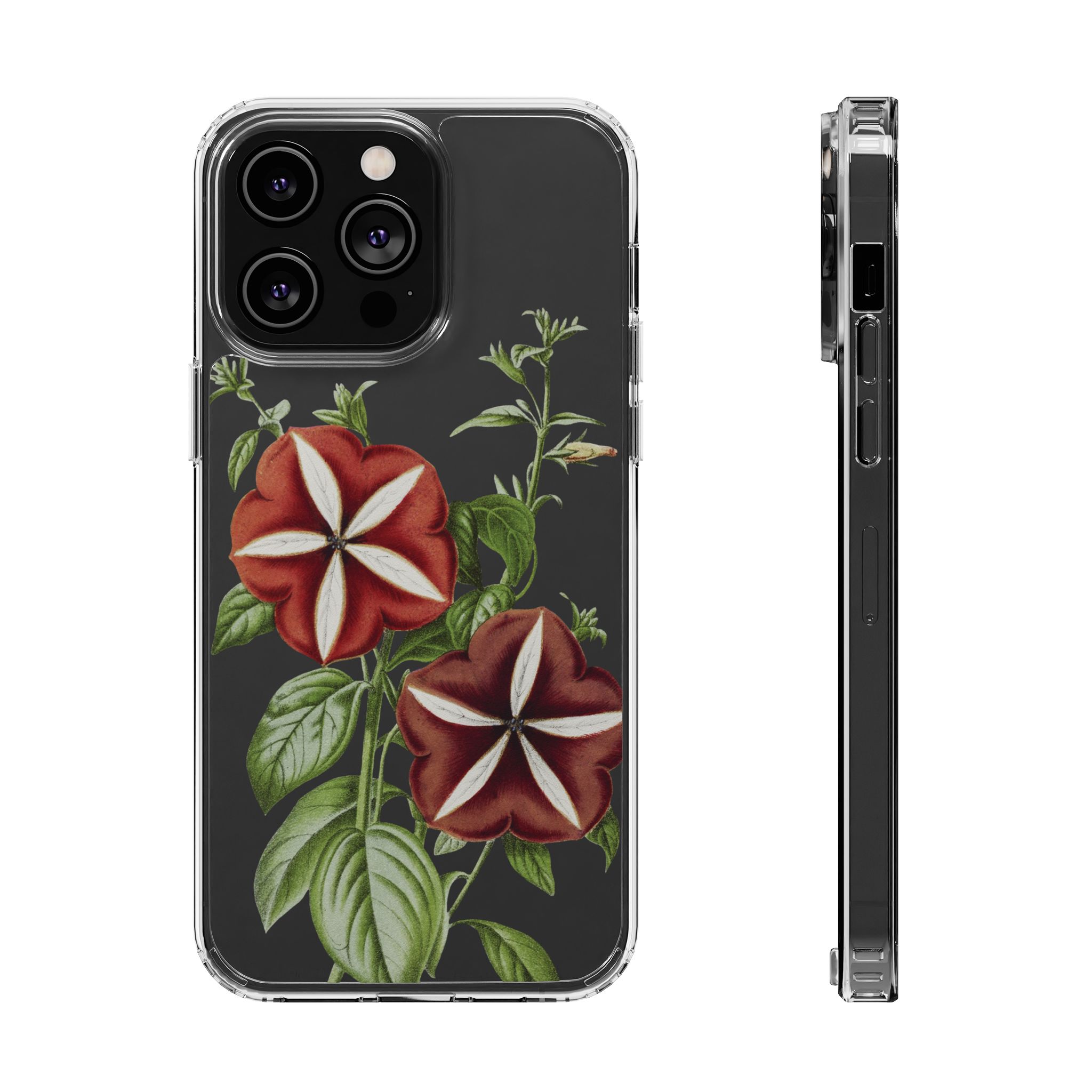 Petunia flowers Clear iPhone Case 2 Petunia flowers Clear iPhone Case - Image 2