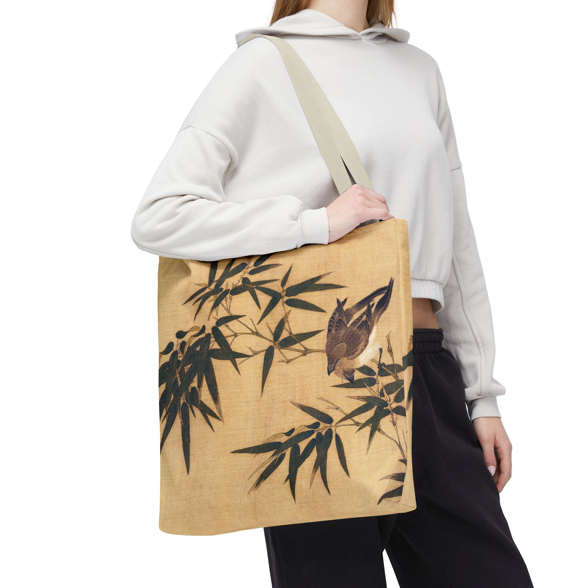 Sparrow On Bamboo Branch Tote Bag - Image 2