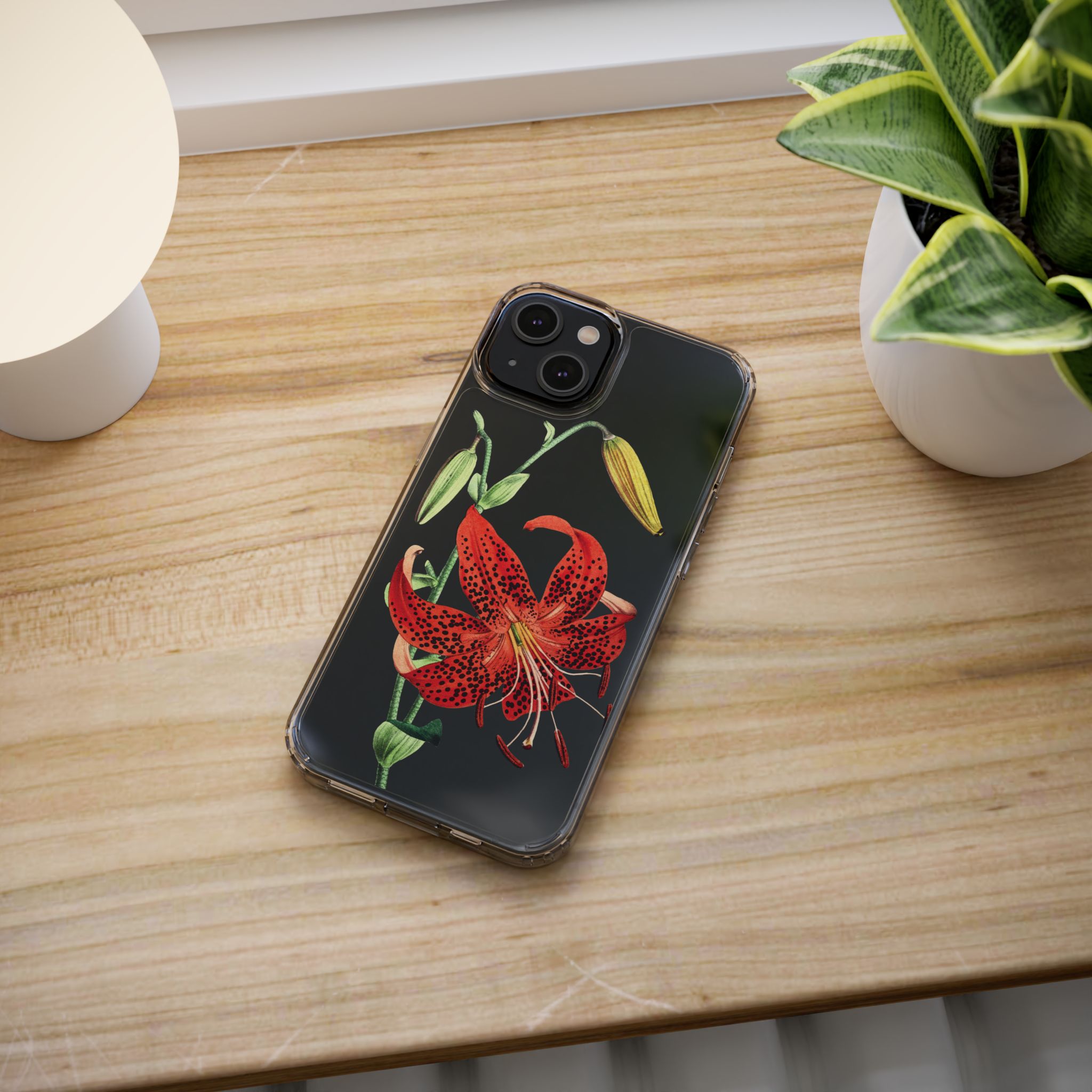 Tiger Lily Clear iPhone Case - Image 3