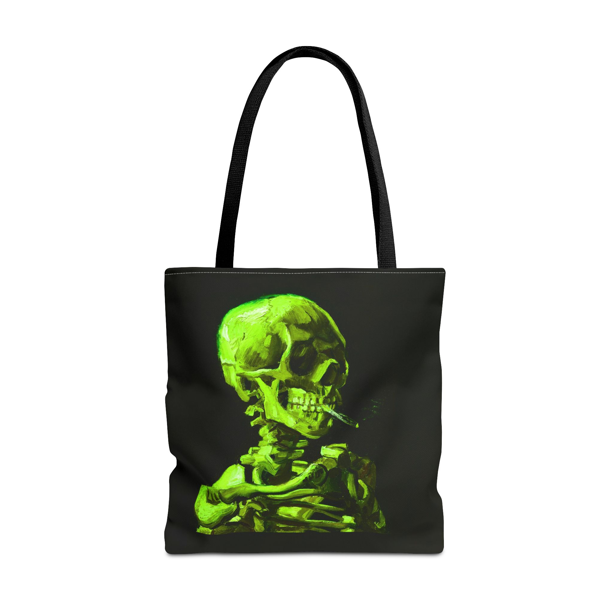 Van Gogh Skeleton with Burning Cigatette Tote Bag Tote Bag