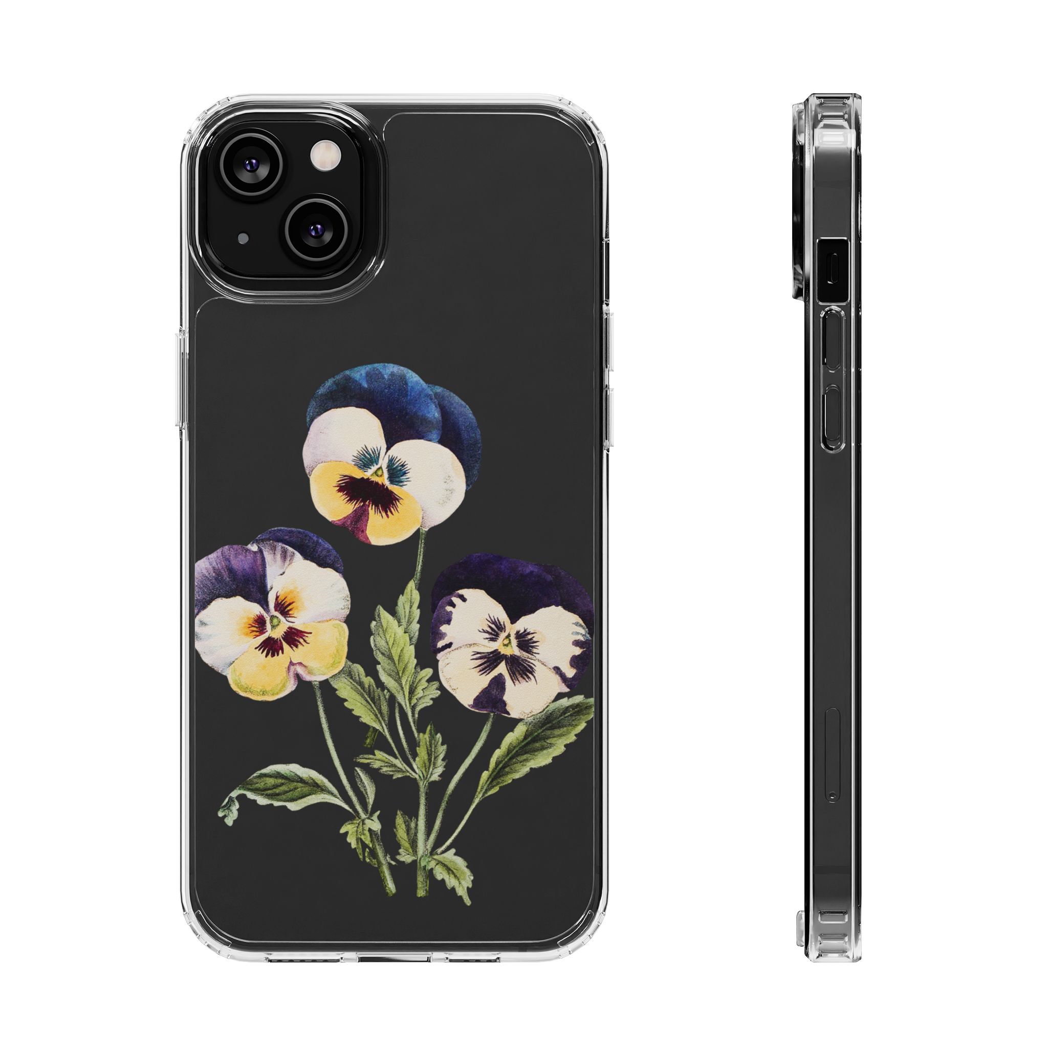 Wild Pansies Clear iPhone Case - Image 2