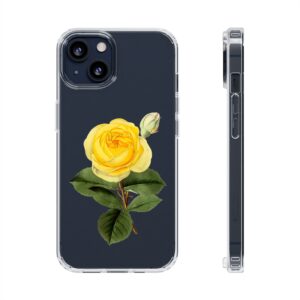 Yellow Roses Clear iPhone Case