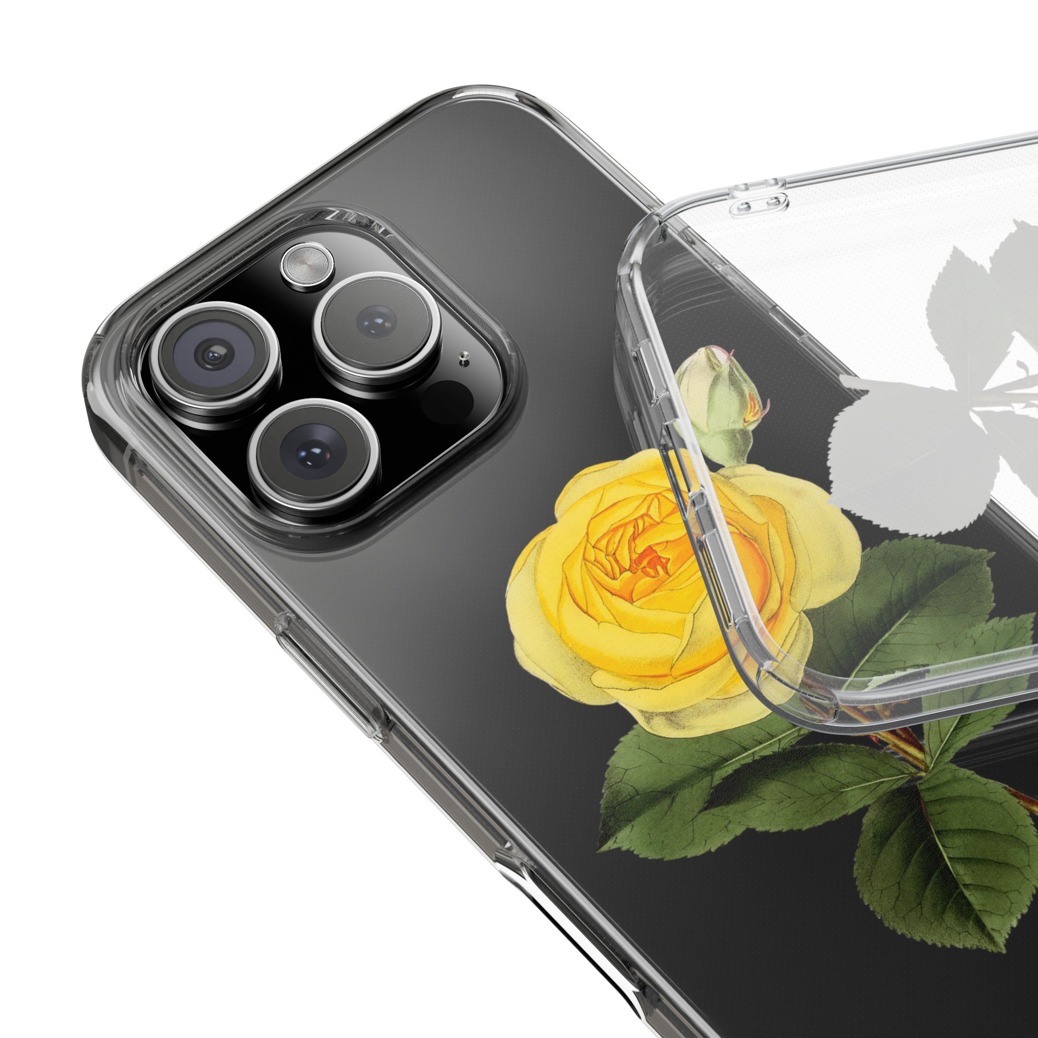 Yellow Roses Clear iPhone Case - Image 3